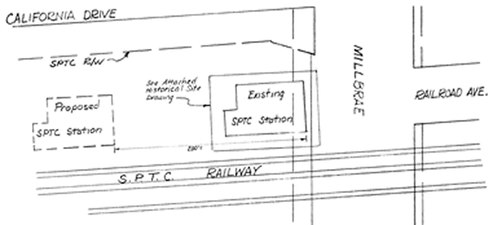 Millbrae SP Depot - 1980 move layout